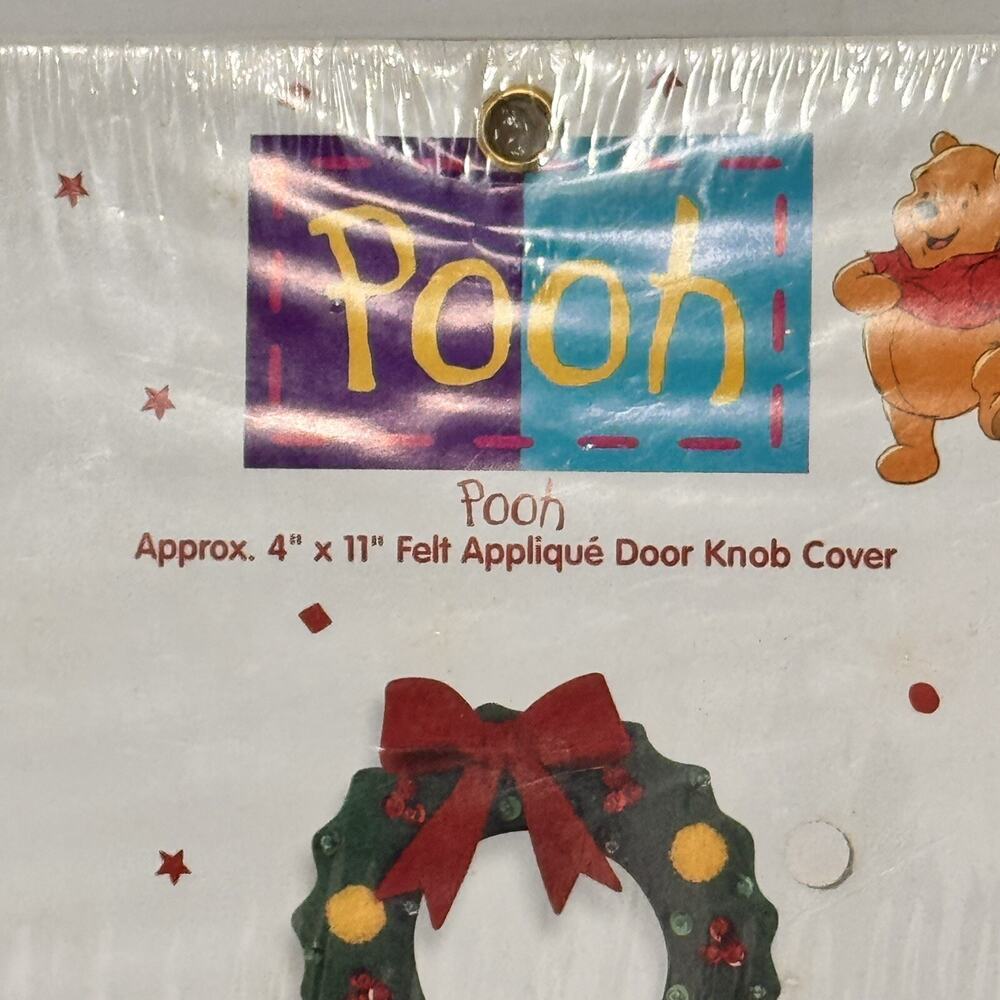 Winnie The Pooh Wreath Felt Applique Door Knob Cover Disney Bucilla Kit 84170 - Picture 2 of 12